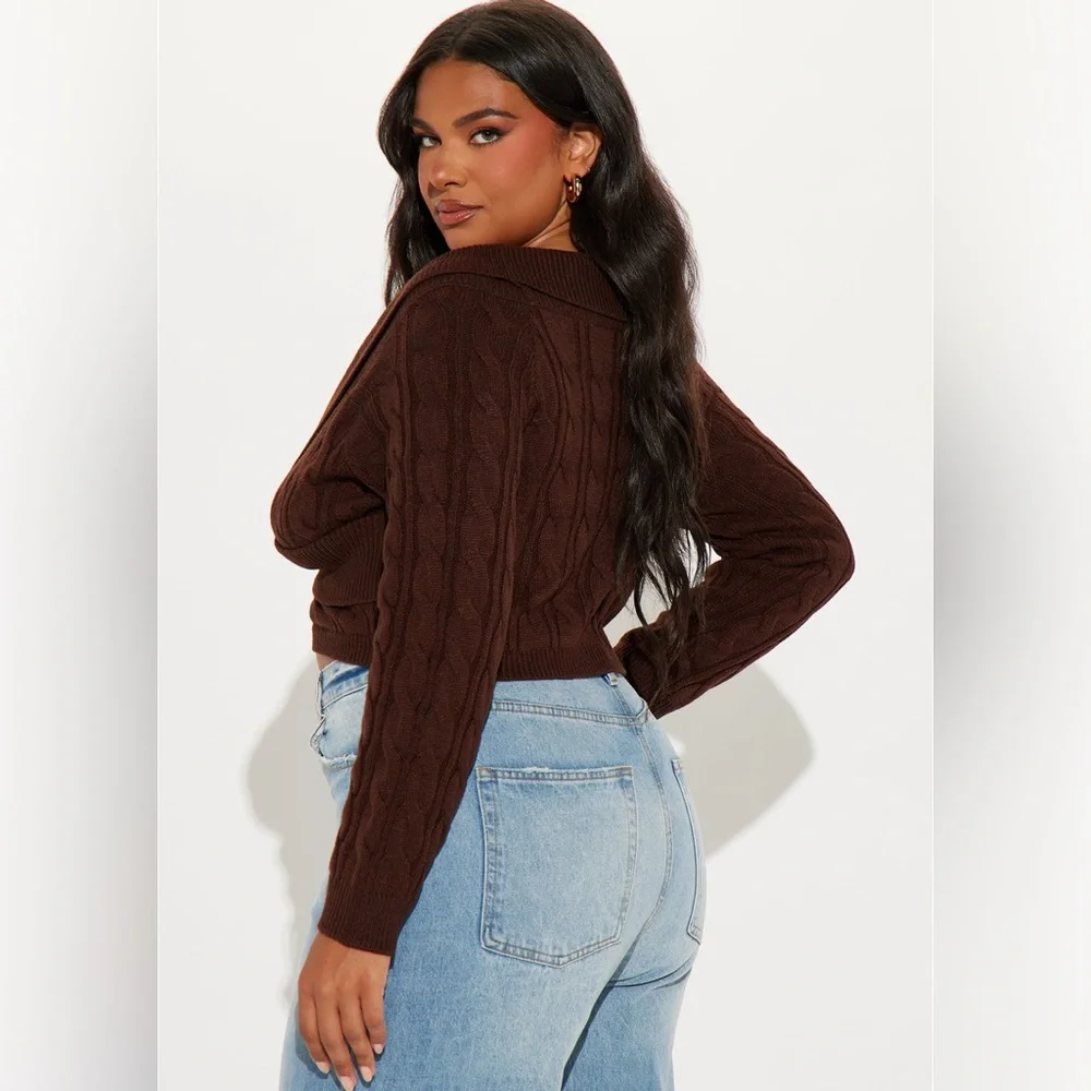 Fashion Nova Doing My Best Cropped Sweater - Picture 2 of 5
